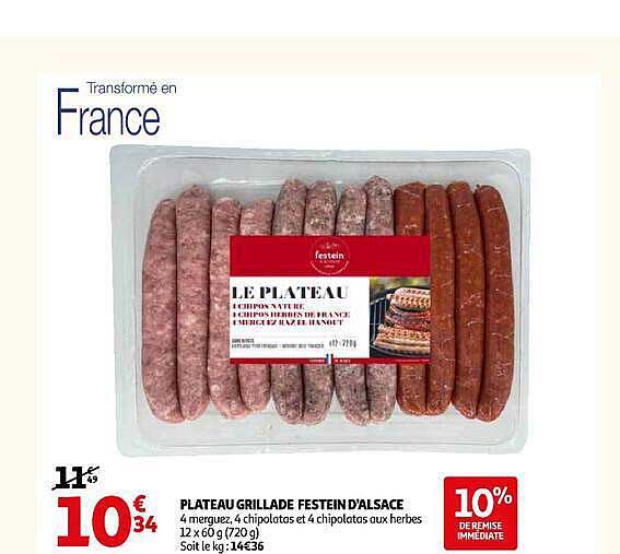 PLATEAU GRILLADE FESTEIN D'ALSACE