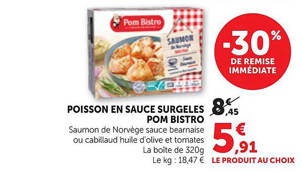 POISSON EN SAUCE SURGELES POM BISTRO