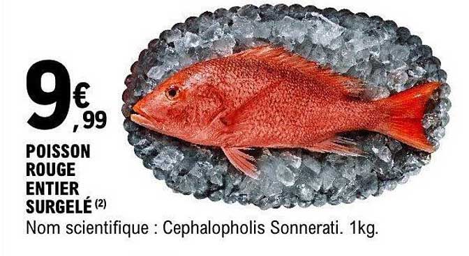 POISSON ROUGE ENTIER SURGELÉ