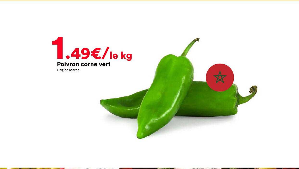 Poivron corne vert
