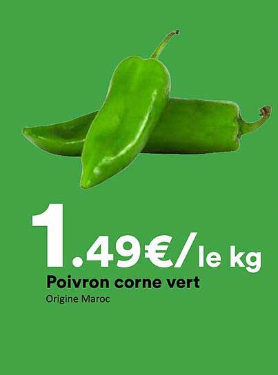 Poivron corne vert