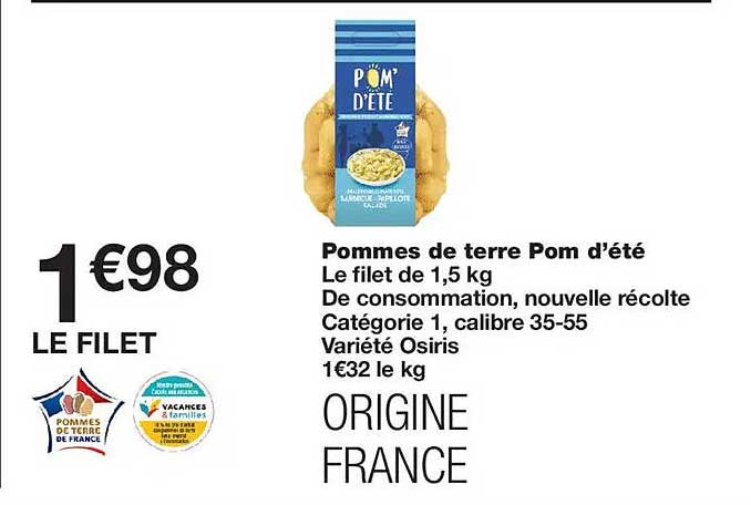 Pommes de terre Pom d'été