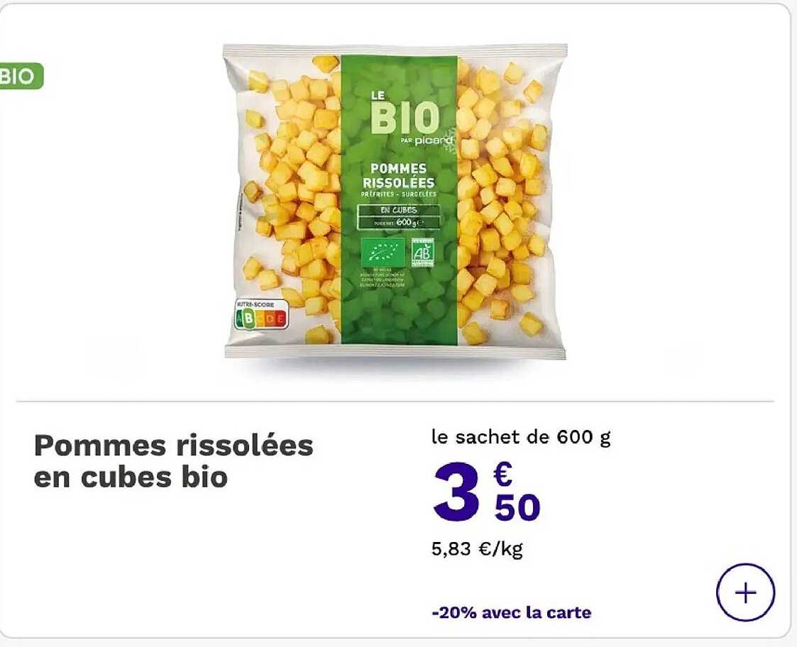 Pommes rissolées en cubes bio