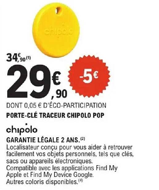 PORTE-CLÉ TRACEUR CHIPOLO POP