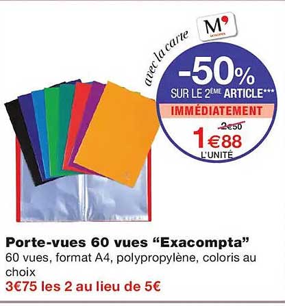 Porte-vues 60 vues “Exacompta”