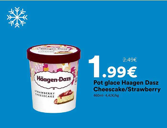 Pot glace Haagen Dazs Cheesecake/Strawberry