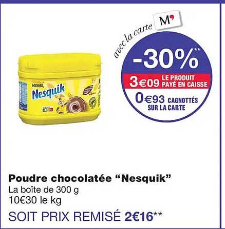 Poudre chocolatée “Nesquik”