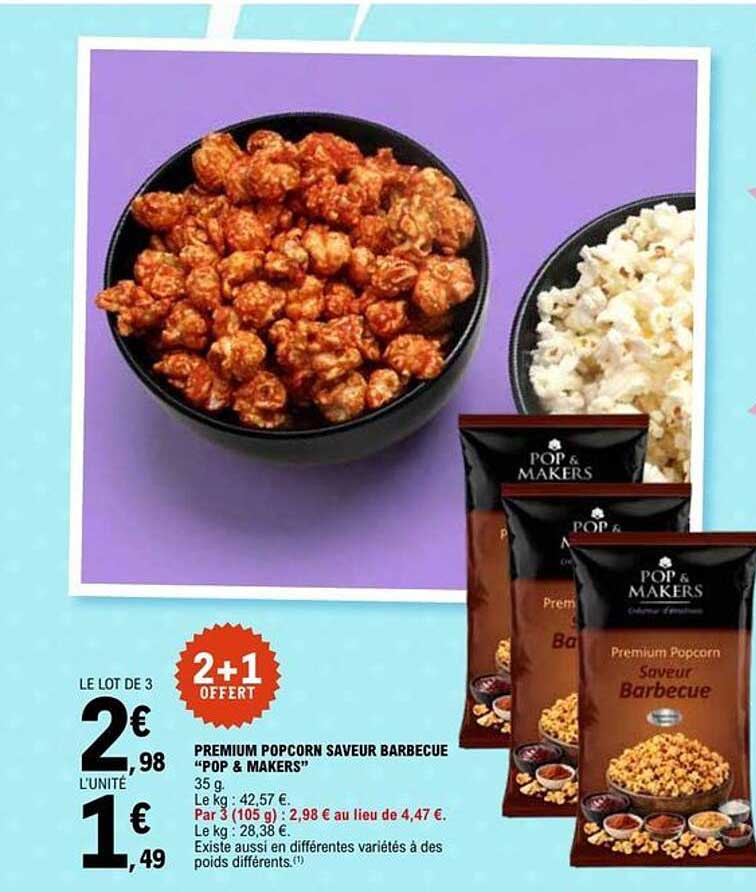 PREMIUM POPCORN SAVEUR BARBECUE “POP & MAKERS”
