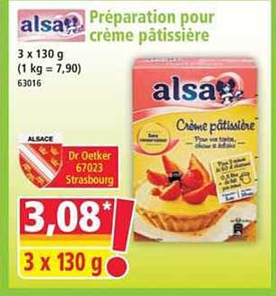 Préparation pour crème pâtissière
