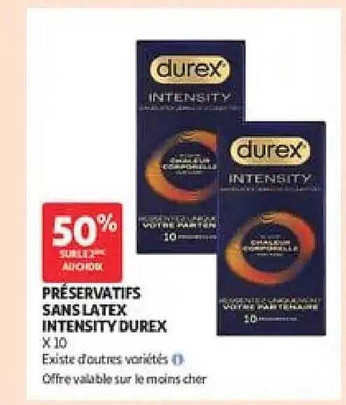PRÉSERVATIFS SANS LATEX INTENSITY DUREX x 10