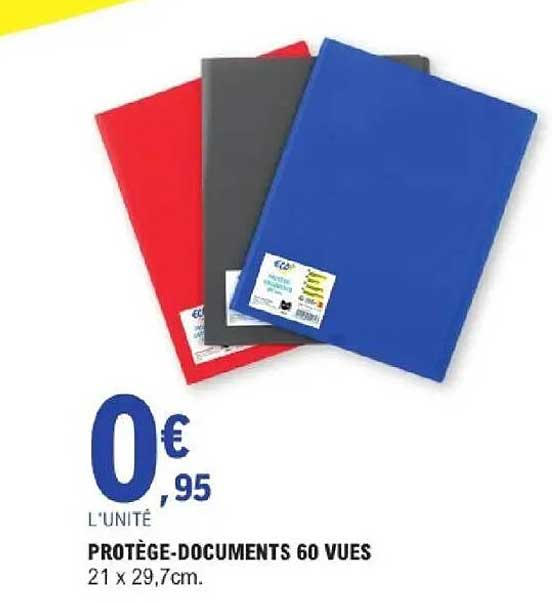 PROTÈGE-DOCUMENTS 60 VUES 21 x 29,7 cm.