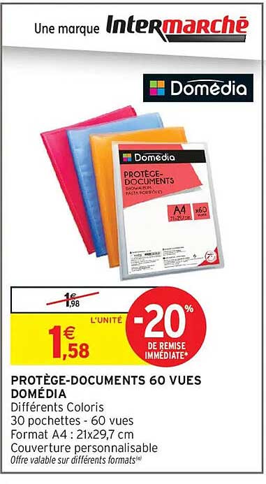 PROTÈGE-DOCUMENTS 60 VUES DOMÉDIA