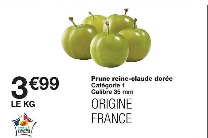 Prune reine-claude dorée