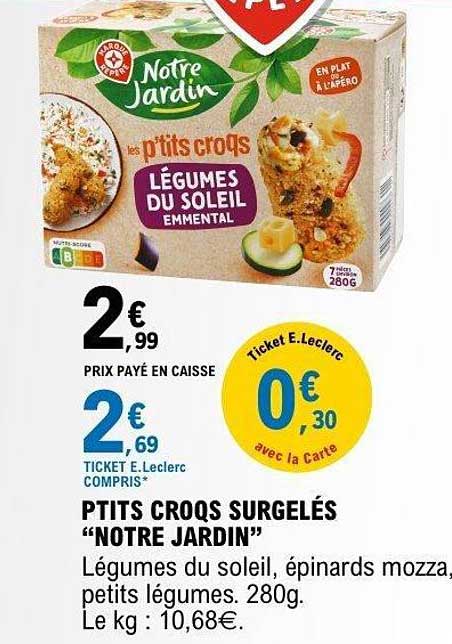 PTITS CROQS SURGELÉS “NOTRE JARDIN”