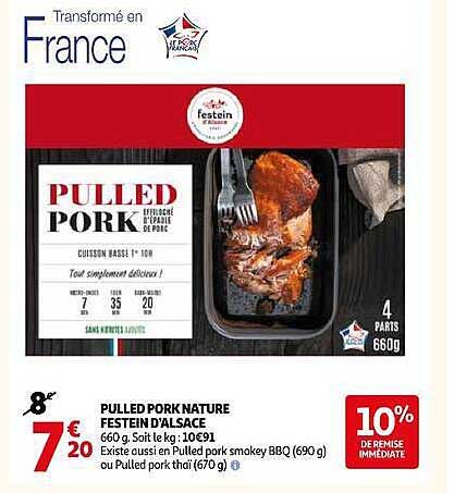 PULLED PORK NATURE FESTEN DALSAUCE