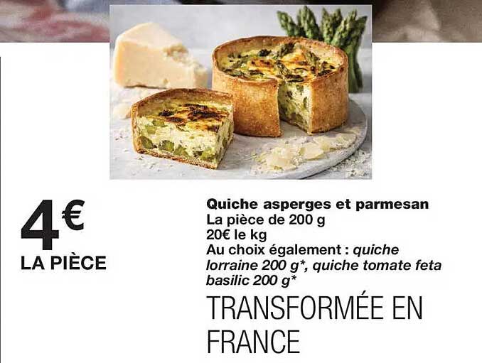 Quiche asperges et parmesan