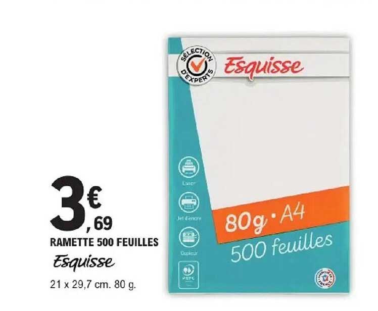 RAMETTE 500 FEUILLES Esquisse