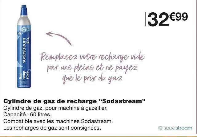 Remplacez votre recharge vide par une pleine et ne payez que le prix du gaz