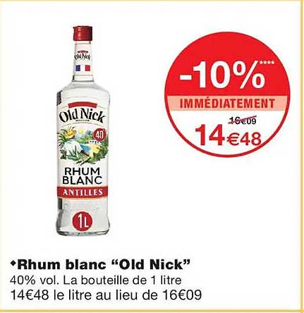 Rhum blanc “Old Nick”