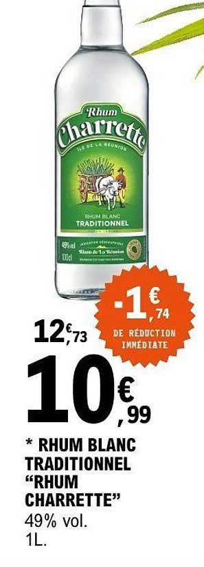 Rhum blanc traditionnel “Rhum Charrette”