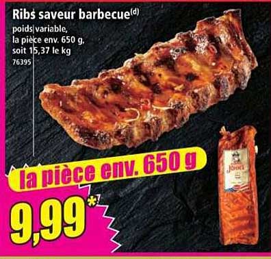 Ribs saveur barbecue(d)