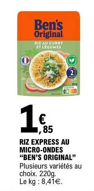 RIZ EXPRESS AU MICRO-ONDES “BEN’S ORIGINAL”