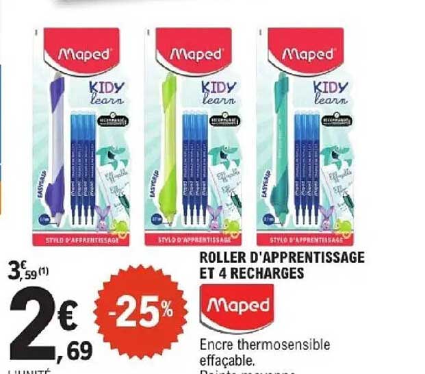 ROLLER D'APPRENTISSAGE ET 4 RECHARGES