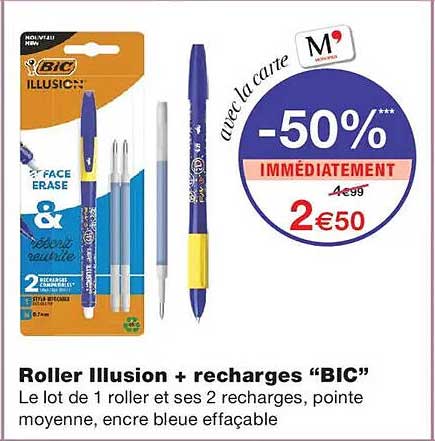 Roller Illusion + recharges “BIC”