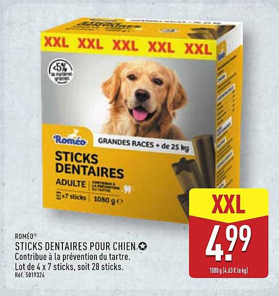 ROMÉO® STICKS DENTAIRES POUR CHIEN