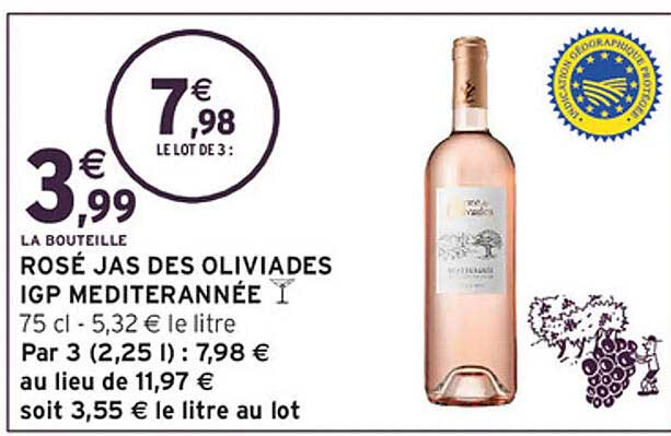 ROSÉ JAS DES OLIVIADES IGP MEDITERRANÉE