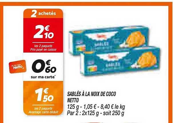 SABLÉS À LA NOIX DE COCO NETTO