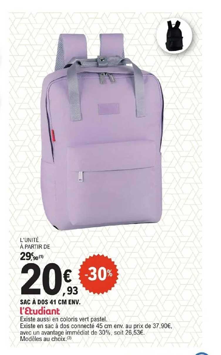 SAC À DOS 41 CM ENV. l'Étudiant