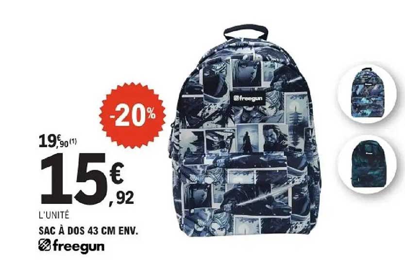 SAC À DOS 43 CM ENV. freegun