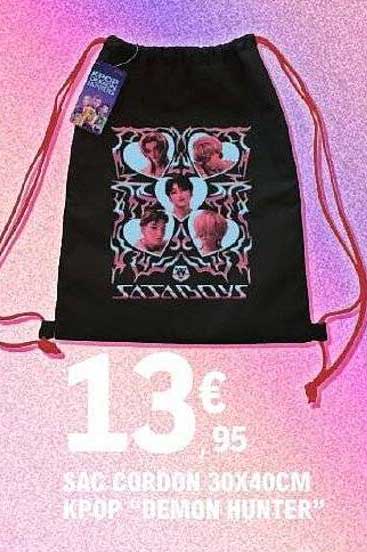 SAC CORDON 38X40CM K-POP "DEMON HUNTER"