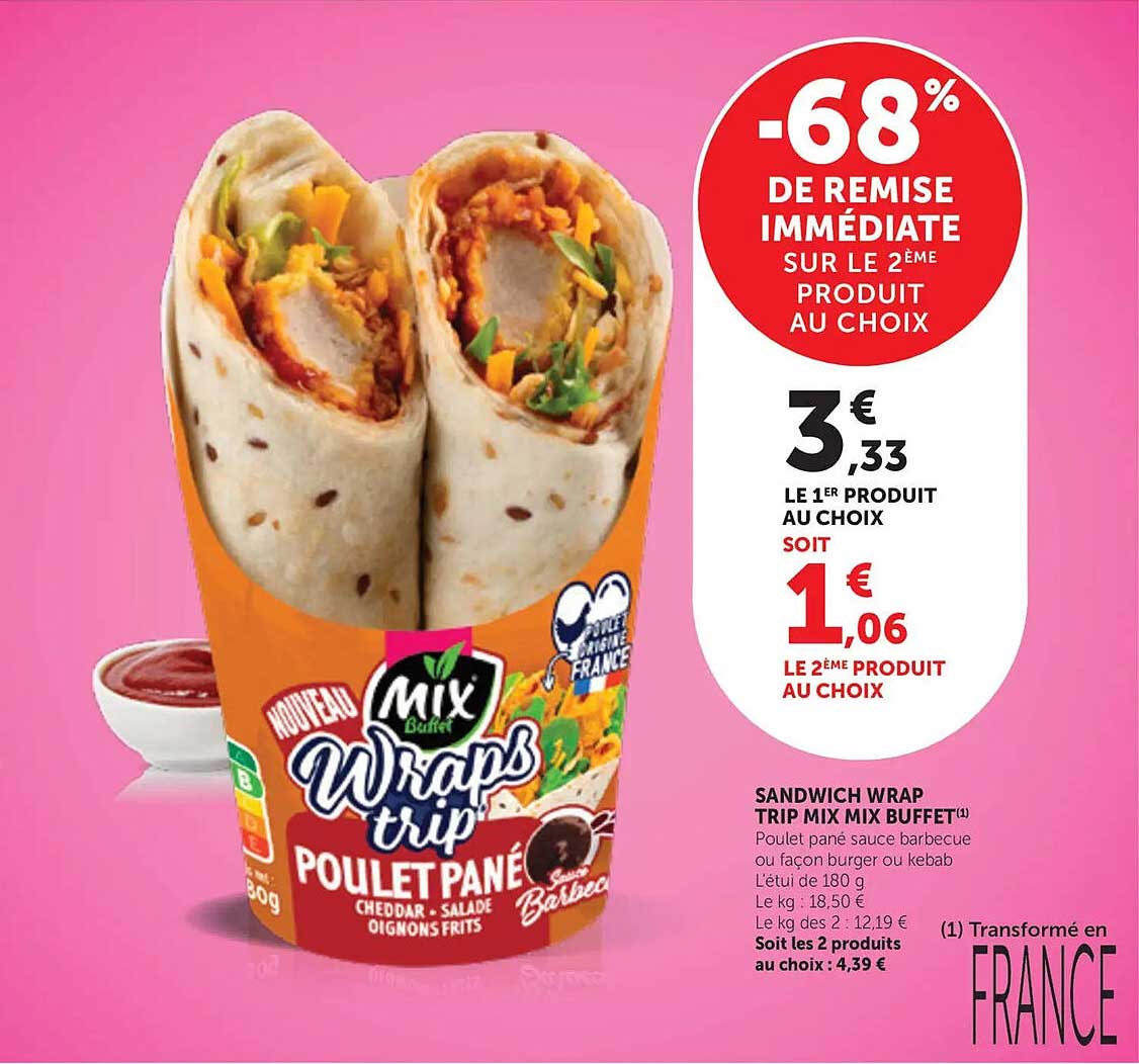 SANDWICH WRAP TRIP MIX MIX BUFFET