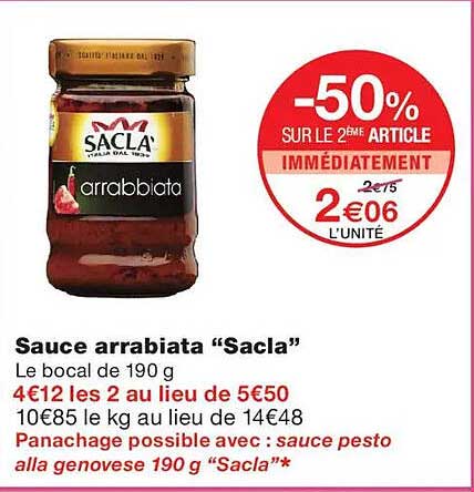 Sauce arrabbiata “Sacla”