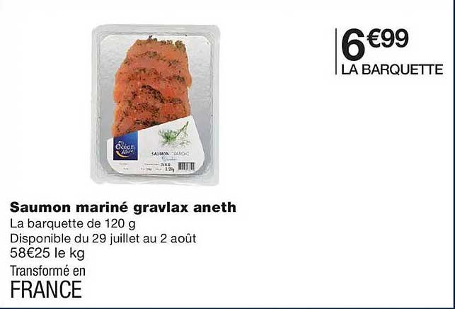 Saumon mariné gravlax aneth
