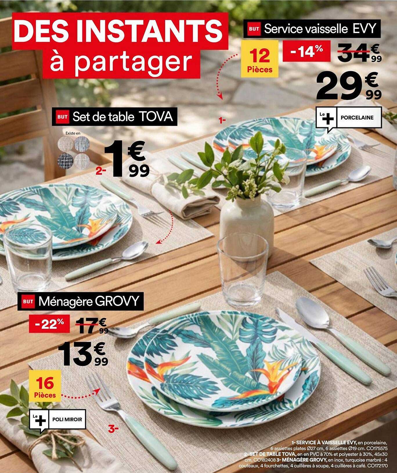 Service vaisselle EVY
