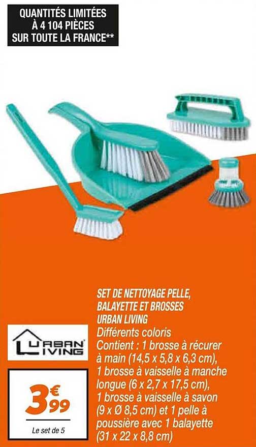 SET DE NETTOYAGE PELLE, BALA YETTE ET BROSSES URBAN LIVING