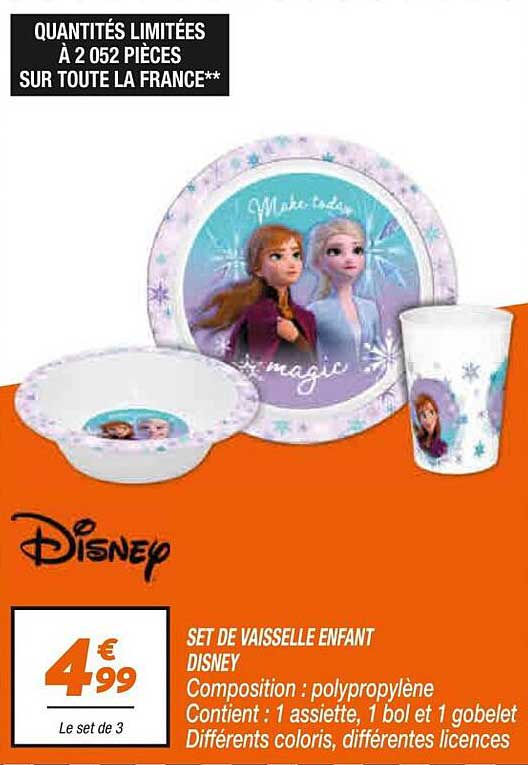 SET DE VAISSELLE ENFANT DISNEY