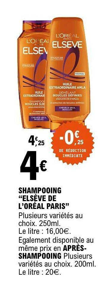 SHAMPOOING “ELSEVE DE L’ORÉAL PARIS”