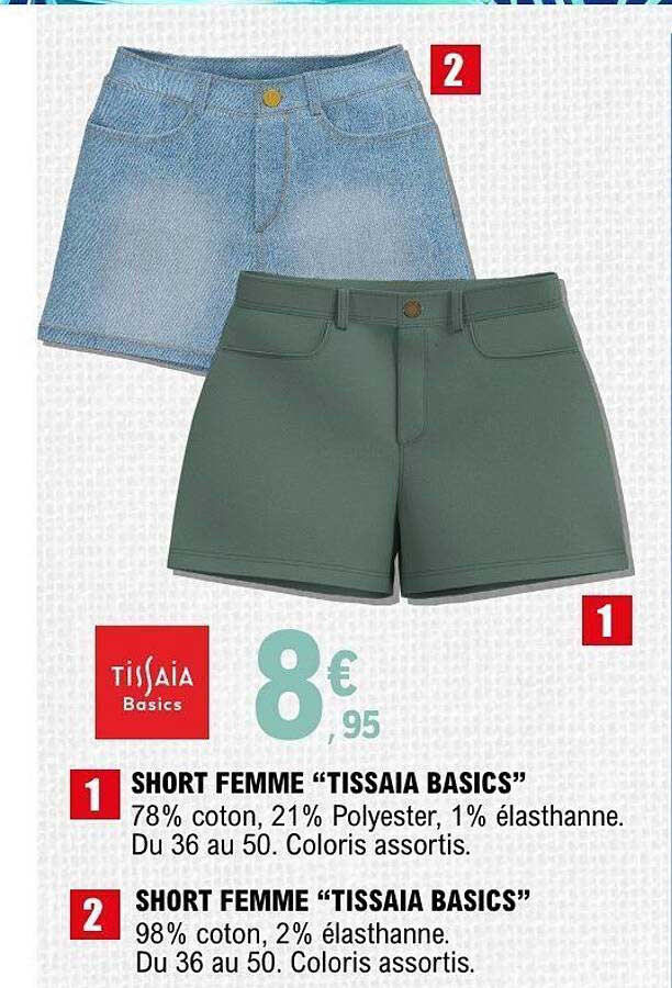 SHORT FEMME “TISSAIA BASICS”