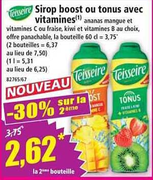 Sirop boost ou tonus avec vitamines