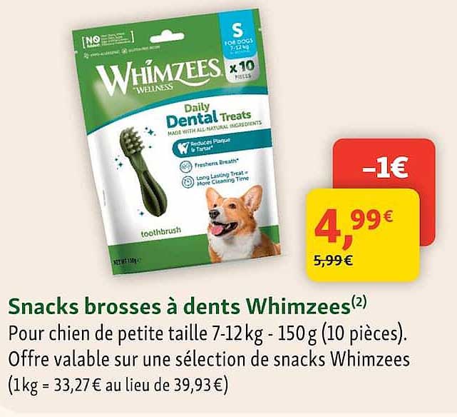 Snacks brosses à dents Whimzees