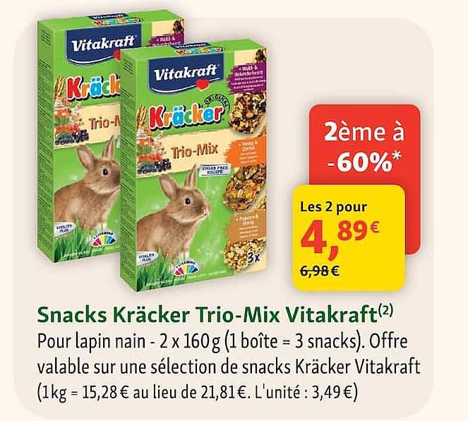 Snacks Kräcker Trio-Mix Vitakraft