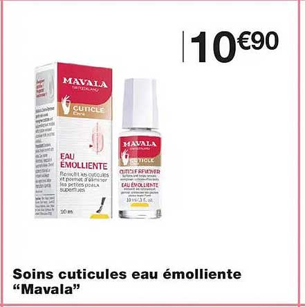 Soins cuticules eau émolliente “Mavala”