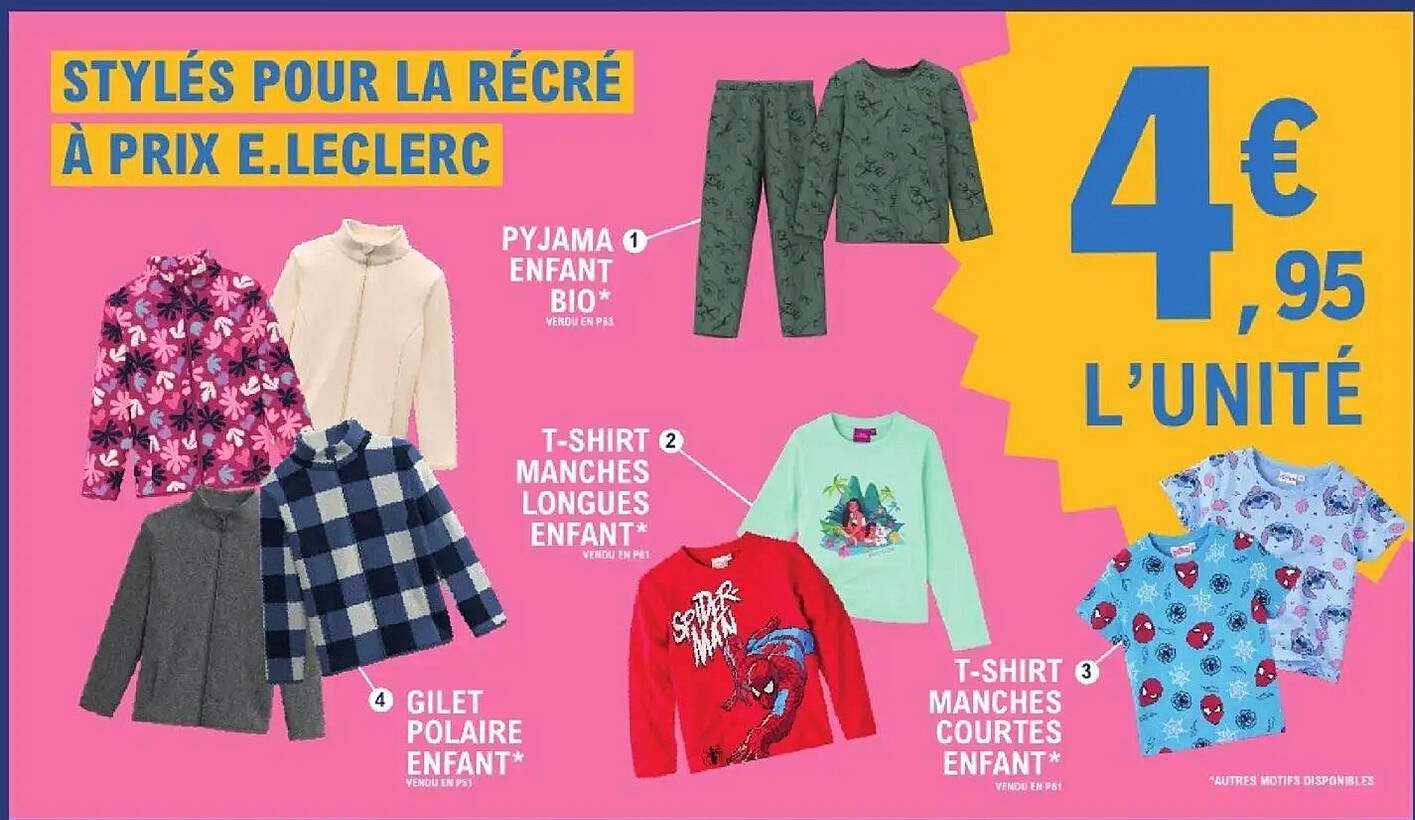STYLES POUR LA RÉCRÉ À PRIX E.LECLERC
