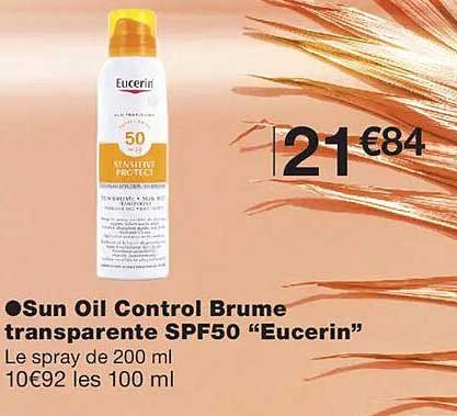 Sun Oil Control Brume transparente SPF50 “Eucerin”