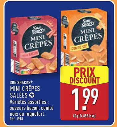SUN SNACKS® MINI CRÊPES SALÉES