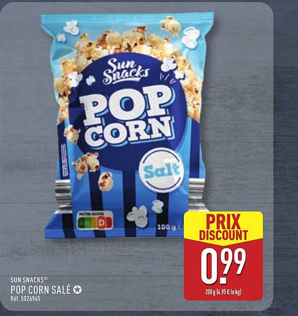 SUN SNACKS® POP CORN SALÉ